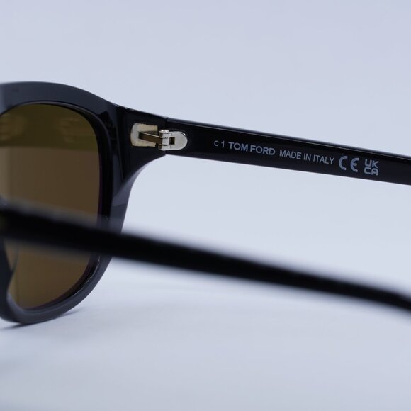 🕶️ New Tom Ford Edward02 FT1002 01J Sunglasses - Black Frame, Roviex Lenses - Picture 9 of 11